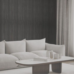 Lattenwand Smal van 100% PET-vilt in houtlook - Lichtgrijs eiken